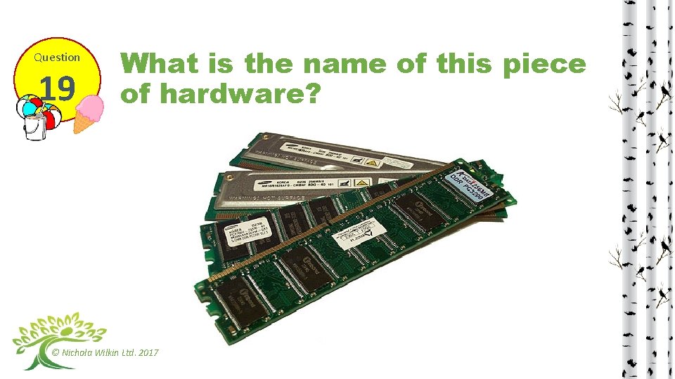 Question 19 What is the name of this piece of hardware? © Nichola Wilkin