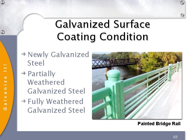 Galvanized Surface Coating Condition Newly Galvanized Steel Partially Weathered Galvanized Steel Fully Weathered Galvanized Galvanized Surface Coating Condition Newly Galvanized Steel Partially Weathered Galvanized Steel Fully Weathered Galvanized