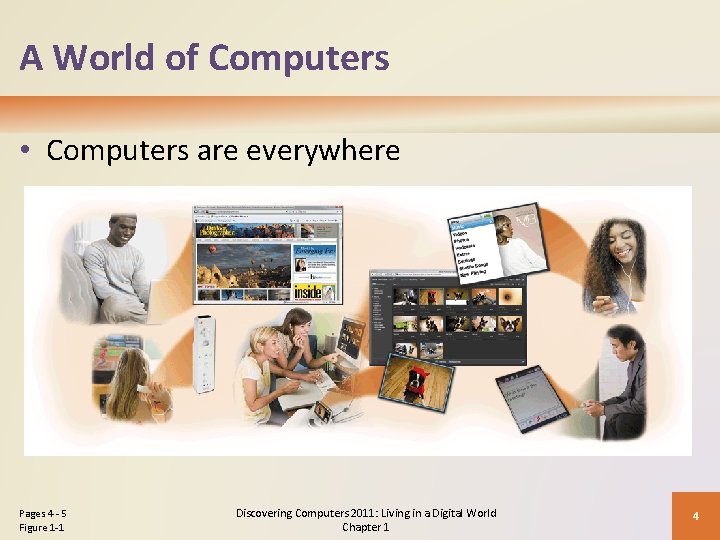 A World of Computers • Computers are everywhere Pages 4 - 5 Figure 1 A World of Computers • Computers are everywhere Pages 4 - 5 Figure 1
