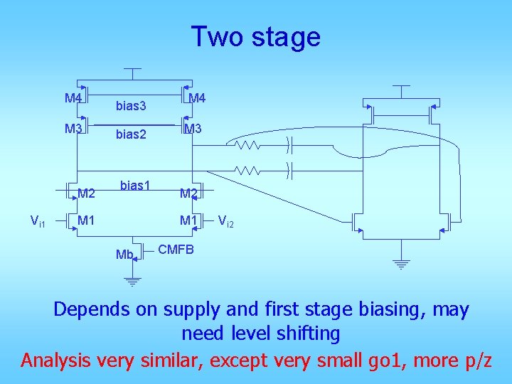 Two stage M 4 M 3 M 2 Vi 1 bias 3 bias 2