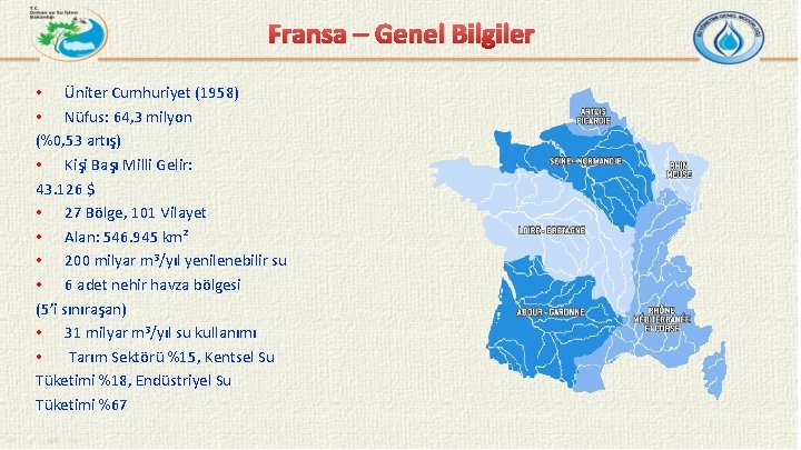 Fransa – Genel Bilgiler • Üniter Cumhuriyet (1958) • Nüfus: 64, 3 milyon (%0,