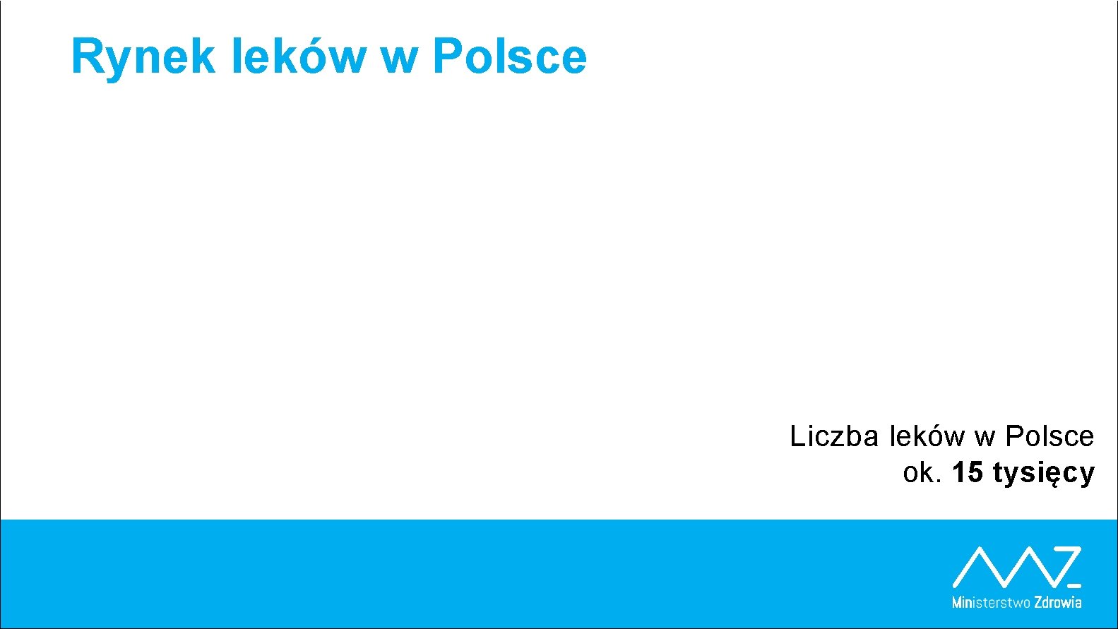 Rynek leków w Polsce Liczba leków w Polsce ok. 15 tysięcy 