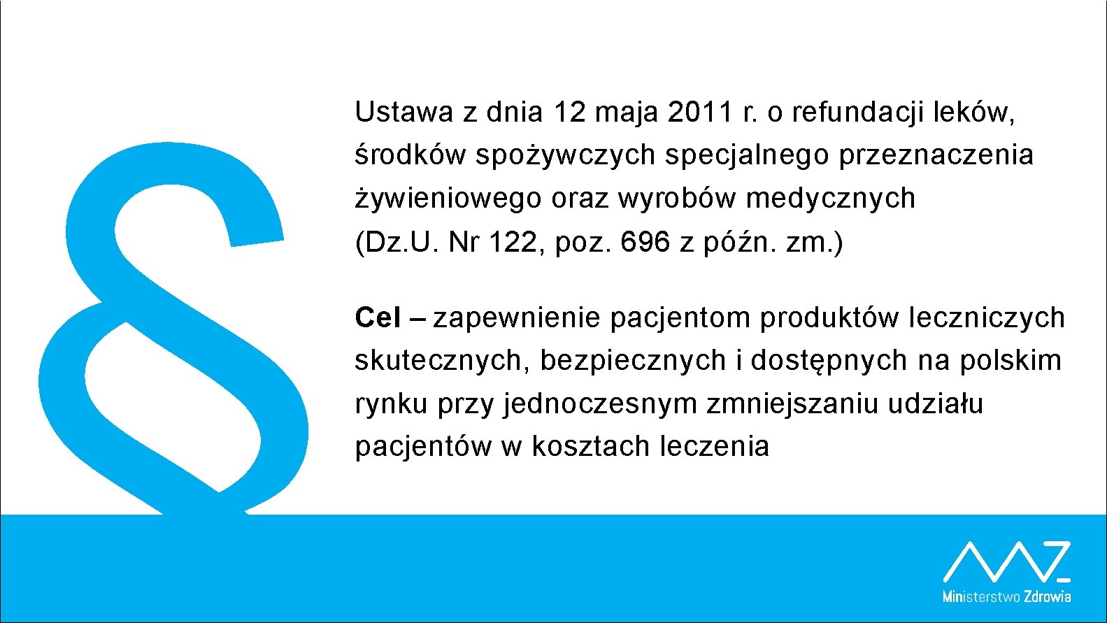 § Ustawa z dnia 12 maja 2011 r. o refundacji leków, środków spożywczych specjalnego