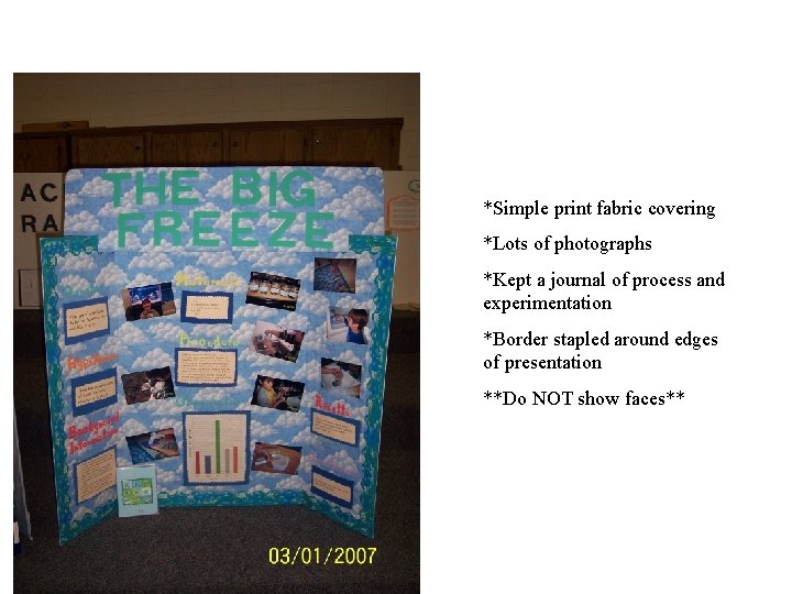 *Simple print fabric covering *Lots of photographs *Kept a journal of process and experimentation *Simple print fabric covering *Lots of photographs *Kept a journal of process and experimentation