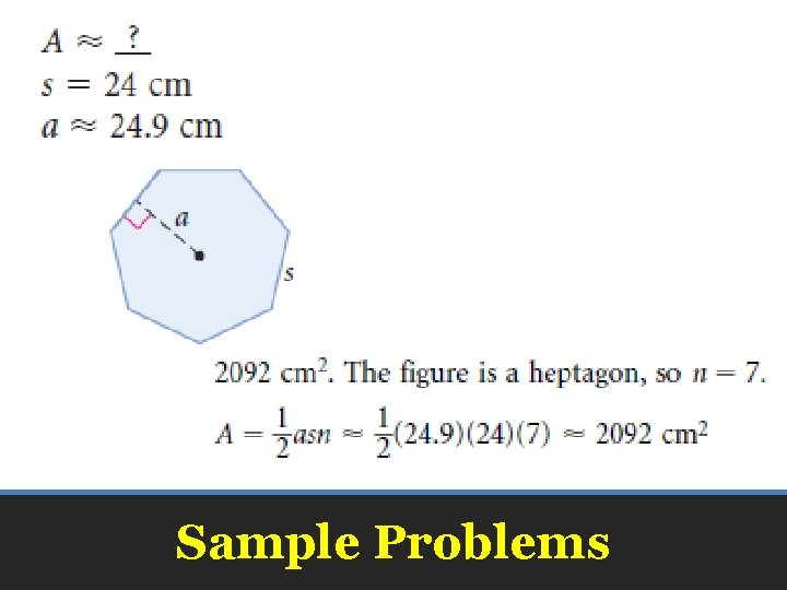 Sample Problems 