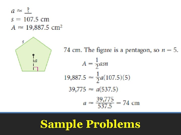Sample Problems 