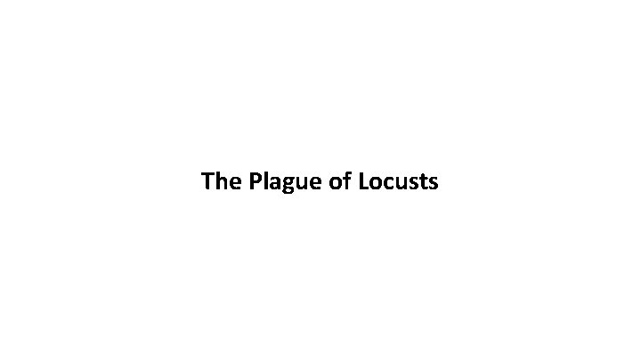 The Plague of Locusts 