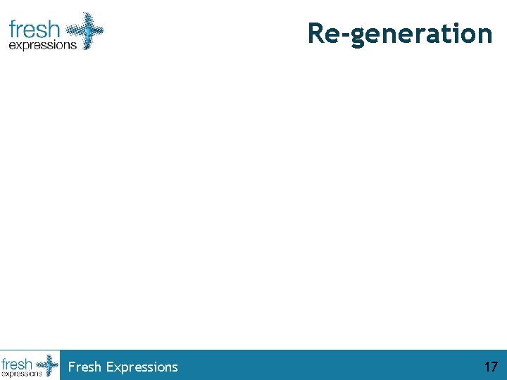 Re-generation Fresh Expressions 17 