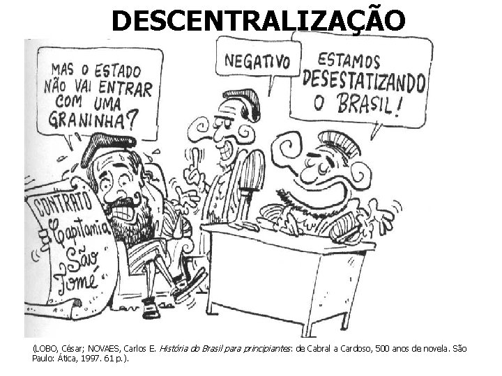 DESCENTRALIZAÇÃO (LOBO, César; NOVAES, Carlos E. História do Brasil para principiantes: de Cabral a