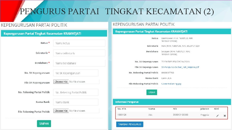 PENGURUS PARTAI TINGKAT KECAMATAN (2) 