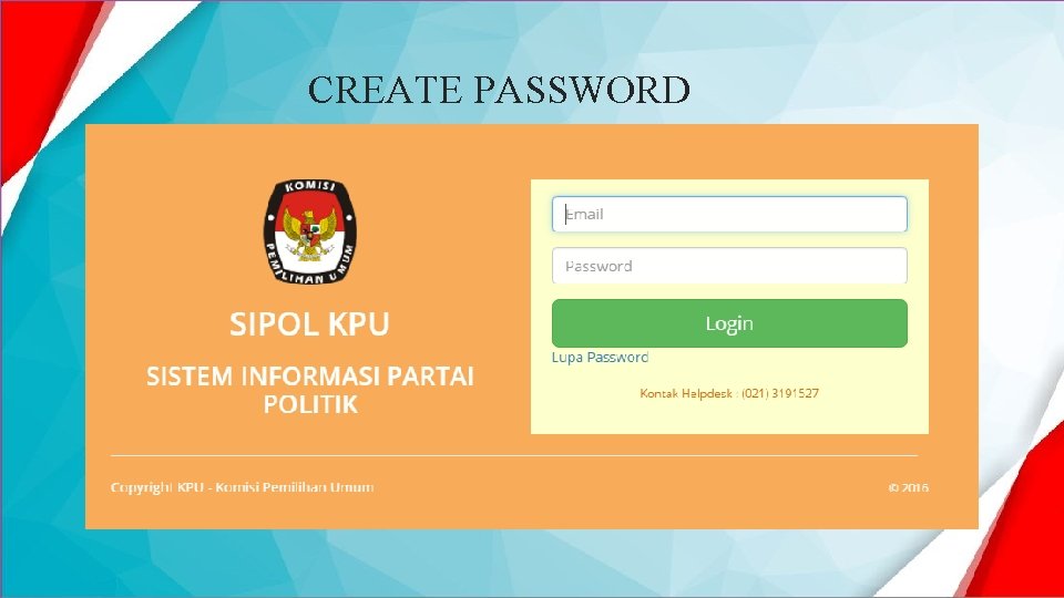 CREATE PASSWORD 