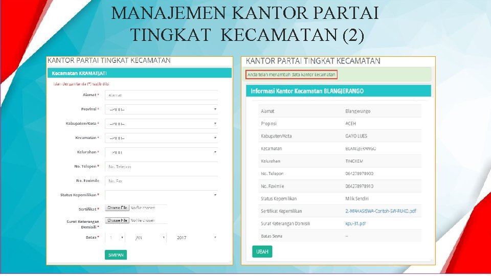 MANAJEMEN KANTOR PARTAI TINGKAT KECAMATAN (2) 
