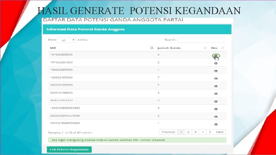 HASIL GENERATE POTENSI KEGANDAAN 