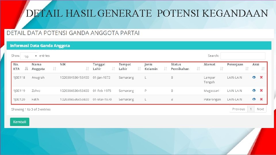 DETAIL HASIL GENERATE POTENSI KEGANDAAN 