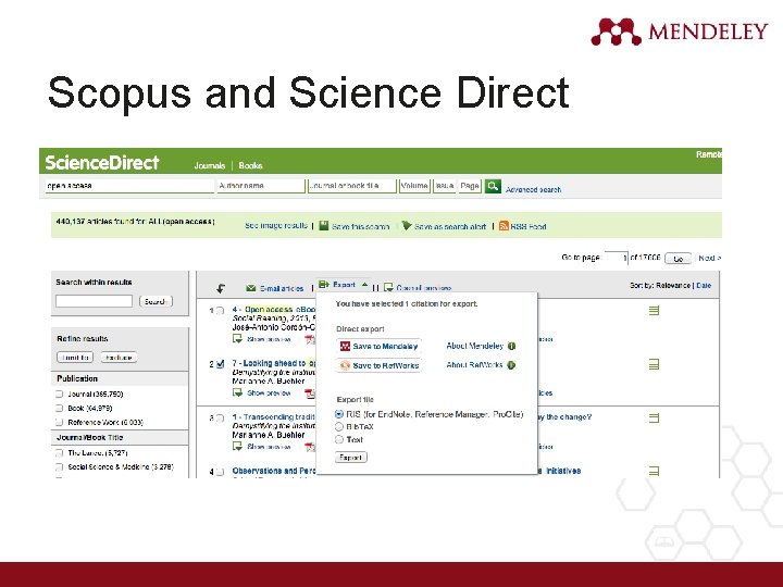 Scopus and Science Direct 