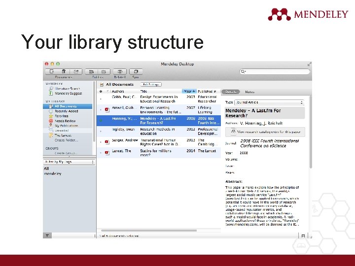 Your library structure 