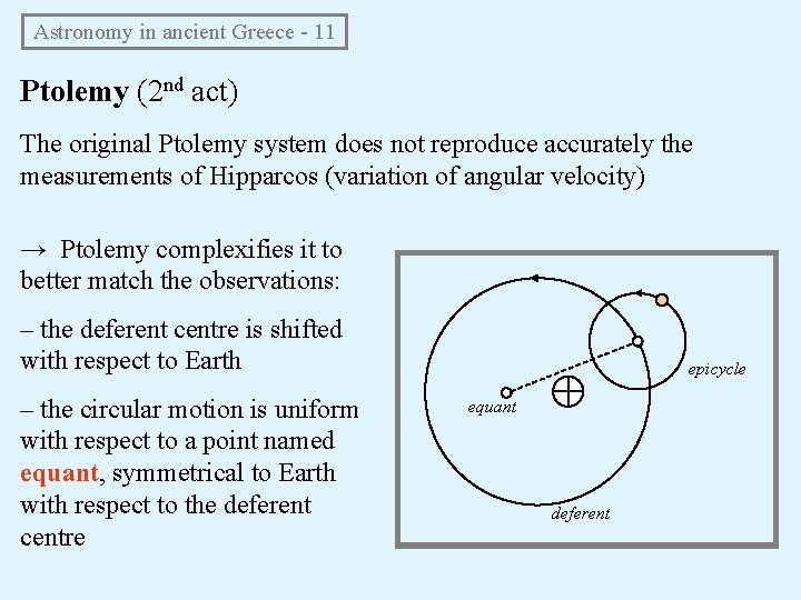 Astronomy in ancient Greece - 11 Ptolemy (2 nd act) The original Ptolemy Astronomy in ancient Greece - 11 Ptolemy (2 nd act) The original Ptolemy