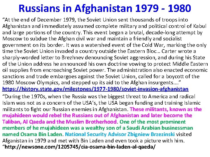 Russians in Afghanistan 1979 - 1980 “At the end of December 1979, the Soviet