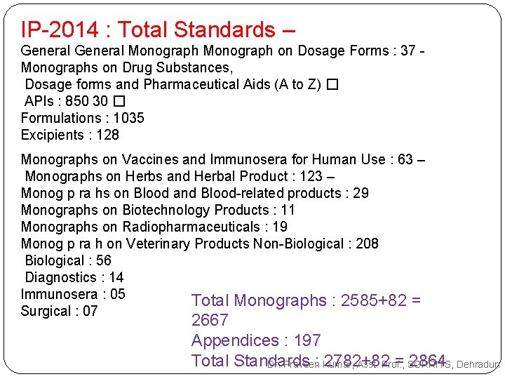 IP-2014 : Total Standards – General Monograph on Dosage Forms : 37 Monographs on IP-2014 : Total Standards – General Monograph on Dosage Forms : 37 Monographs on