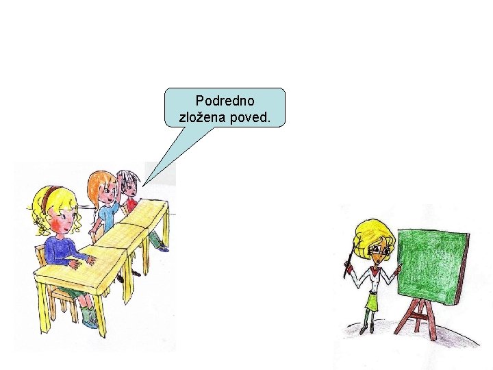 Podredno zložena poved. 