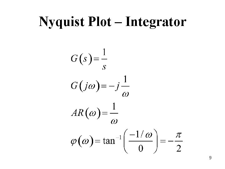 Nyquist Plot – Integrator 9 
