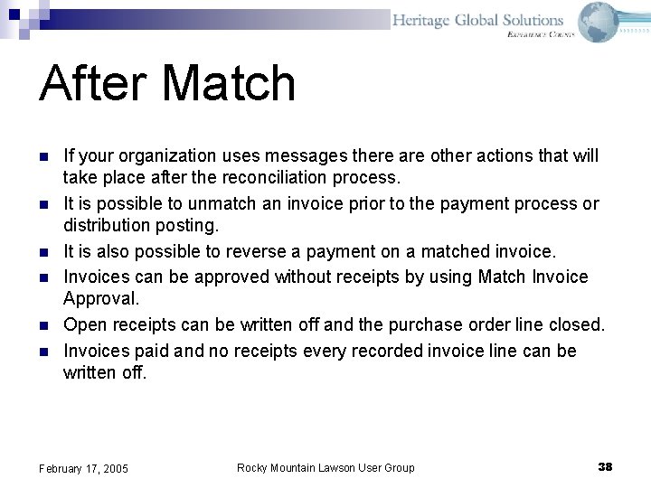 After Match n n n If your organization uses messages there are other actions After Match n n n If your organization uses messages there are other actions