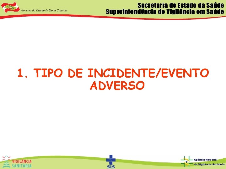 1. TIPO DE INCIDENTE/EVENTO ADVERSO 