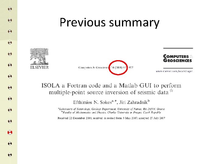 Previous summary 