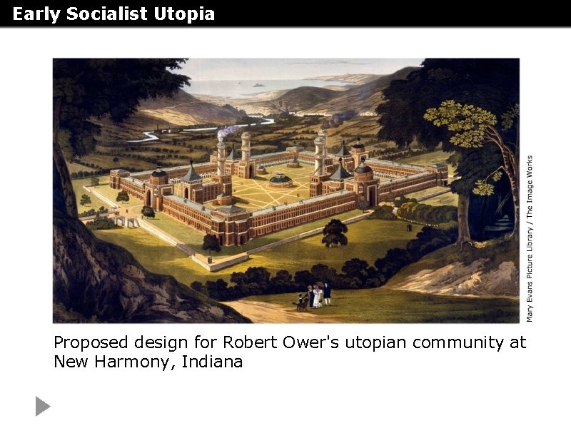 Early Socialist Utopia Proposed design for Robert Ower's utopian community at New Harmony, Indiana