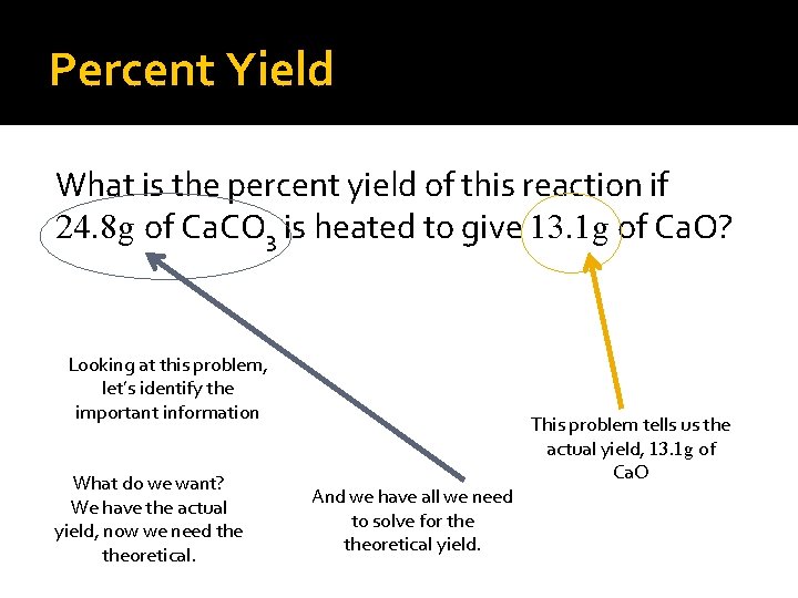 Percent Yield What is the percent yield of this reaction if 24. 8 g