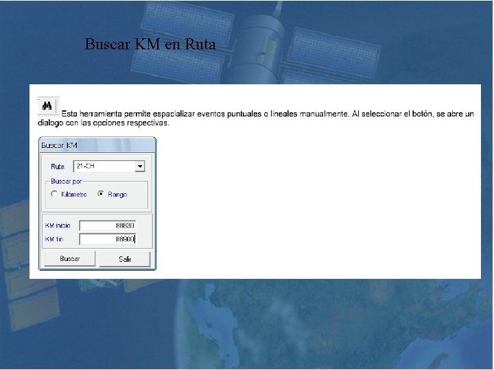 Buscar KM en Ruta 