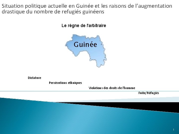 Situation politique actuelle en Guinée et les raisons de l’augmentation drastique du nombre de