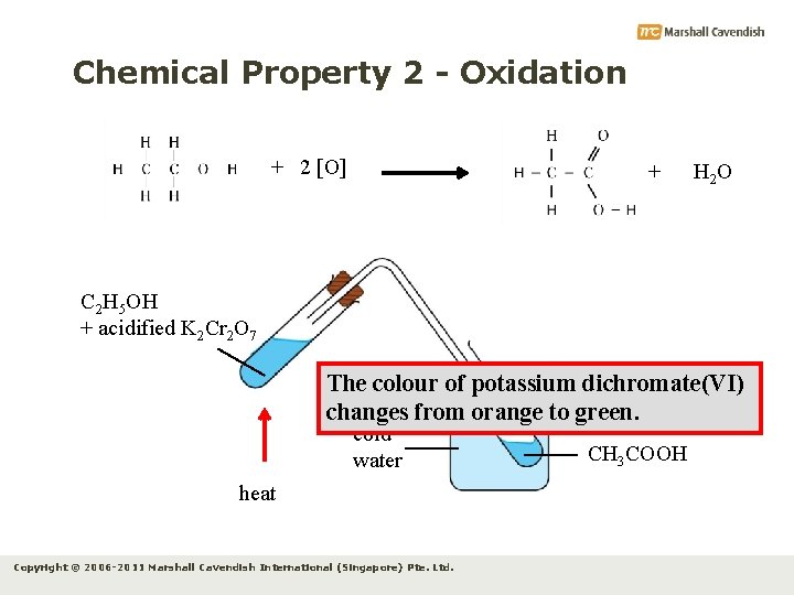Chemical Property 2 - Oxidation + 2 [O] + H 2 O C 2