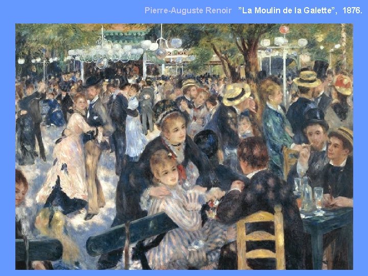 Pierre-Auguste Renoir ”La Moulin de la Galette”, 1876. 