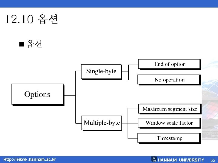 12. 10 옵션 <옵션 Http: //netwk. hannam. ac. kr HANNAM UNIVERSITY 62 