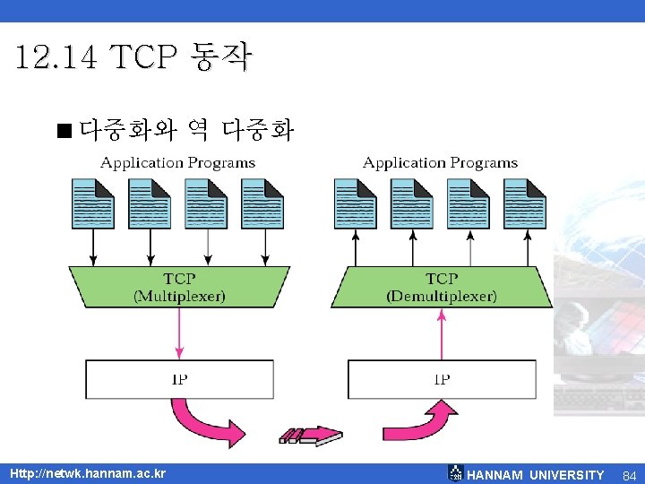 12. 14 TCP 동작 <다중화와 역 다중화 Http: //netwk. hannam. ac. kr HANNAM UNIVERSITY