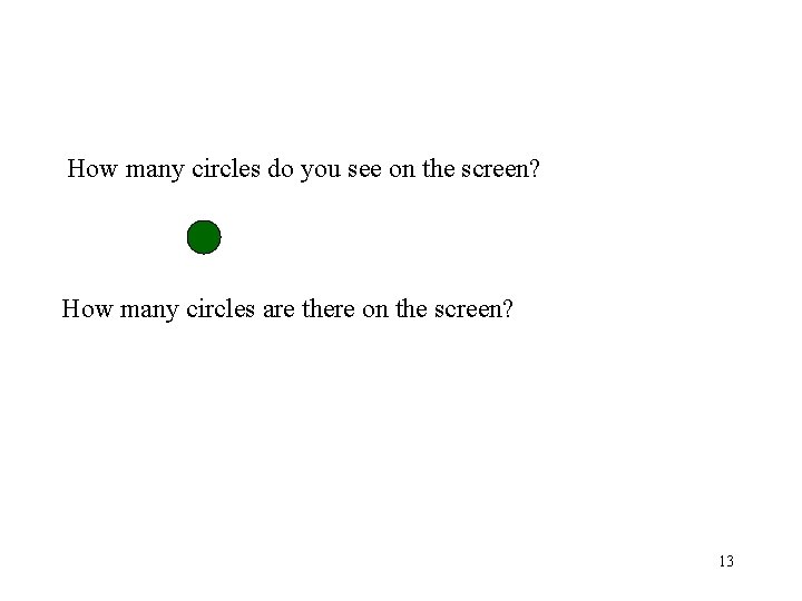 How many circles do you see on the screen? How many circles are there
