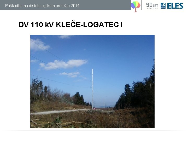 Poškodbe na distribucijskem omrežju 2014 DV 110 k. V KLEČE-LOGATEC I 