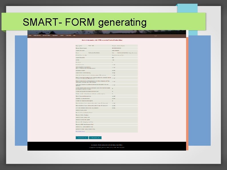 SMART- FORM generating 