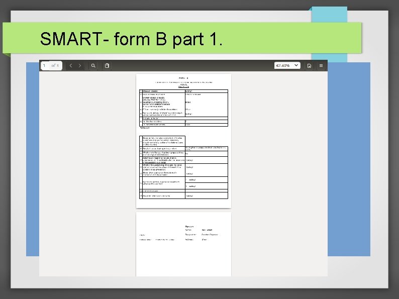 SMART- form B part 1. 