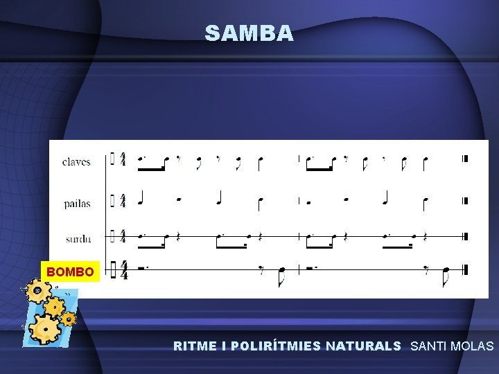 SAMBA BOMBO RITME I POLIRÍTMIES NATURALS SANTI MOLAS 