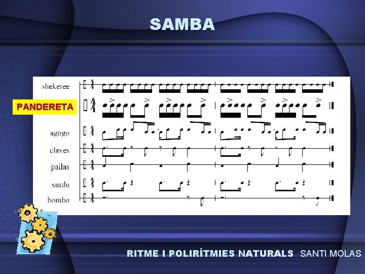 SAMBA PANDERETA RITME I POLIRÍTMIES NATURALS SANTI MOLAS 