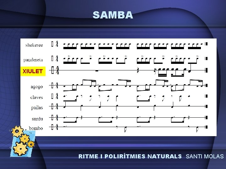 SAMBA XIULET RITME I POLIRÍTMIES NATURALS SANTI MOLAS 