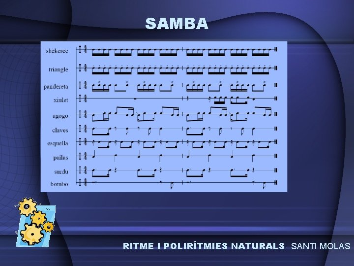 SAMBA RITME I POLIRÍTMIES NATURALS SANTI MOLAS 