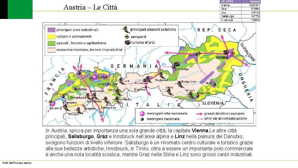 Austria – Le Città In Austria, spicca per importanza una sola grande città, la