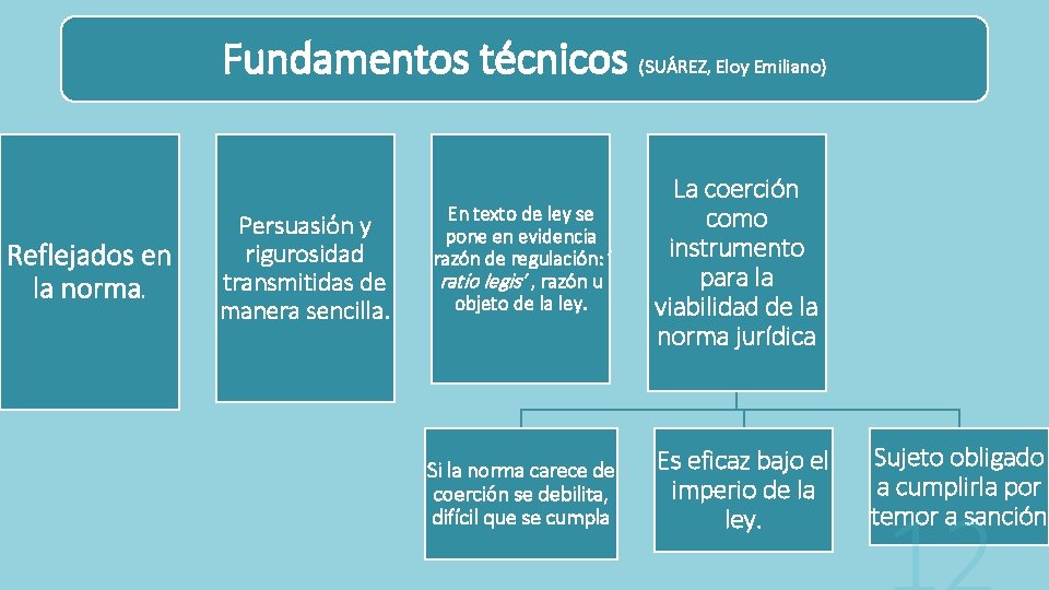 Fundamentos técnicos (SUÁREZ, Eloy Emiliano) Reflejados en la norma. Persuasión y rigurosidad transmitidas de