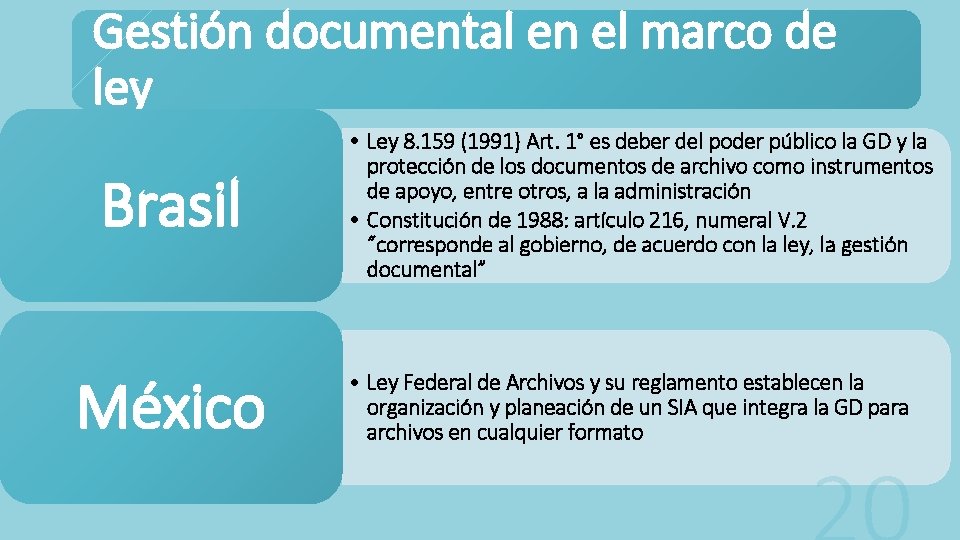 Gestión documental en el marco de ley Brasil México • Ley 8. 159 (1991)