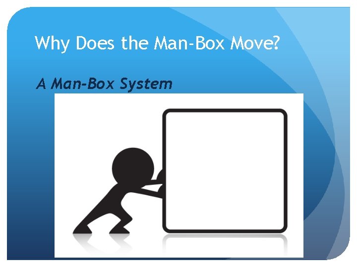 Why Does the Man-Box Move? A Man-Box System 