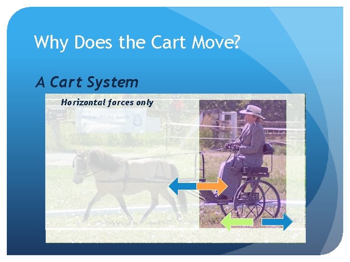 Why Does the Cart Move? A Cart System Horizontal forces only 