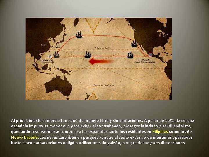 Al principio este comercio funcionó de manera libre y sin limitaciones. A partir de